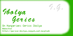 ibolya gerics business card